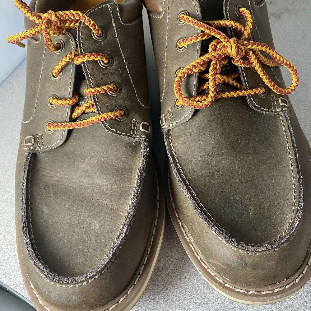 Men 9 Earth Spirit Shoes Brown Tie Up Casual Or Dress Emery Gelron Cushion